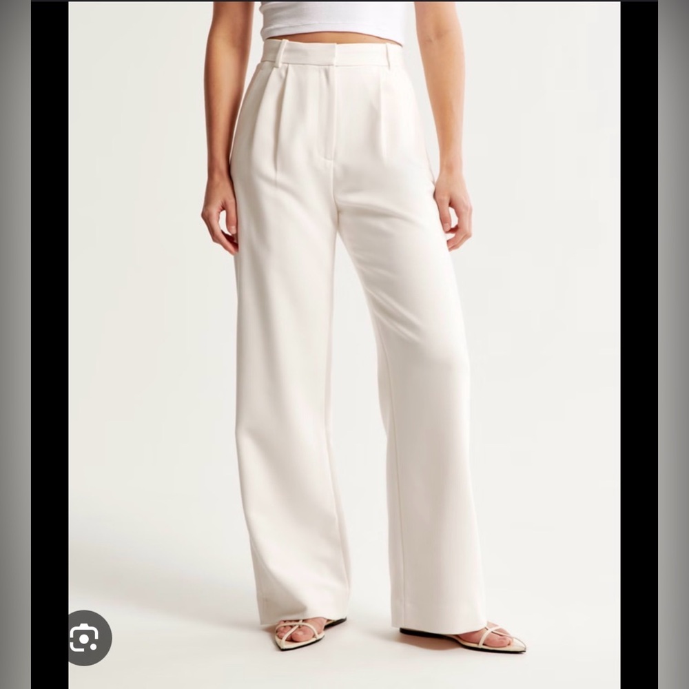 A&F Curve Love Sloane Tailored Wide Leg Pant